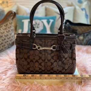 COACH Lovely Chocolate Brown Double C handbag